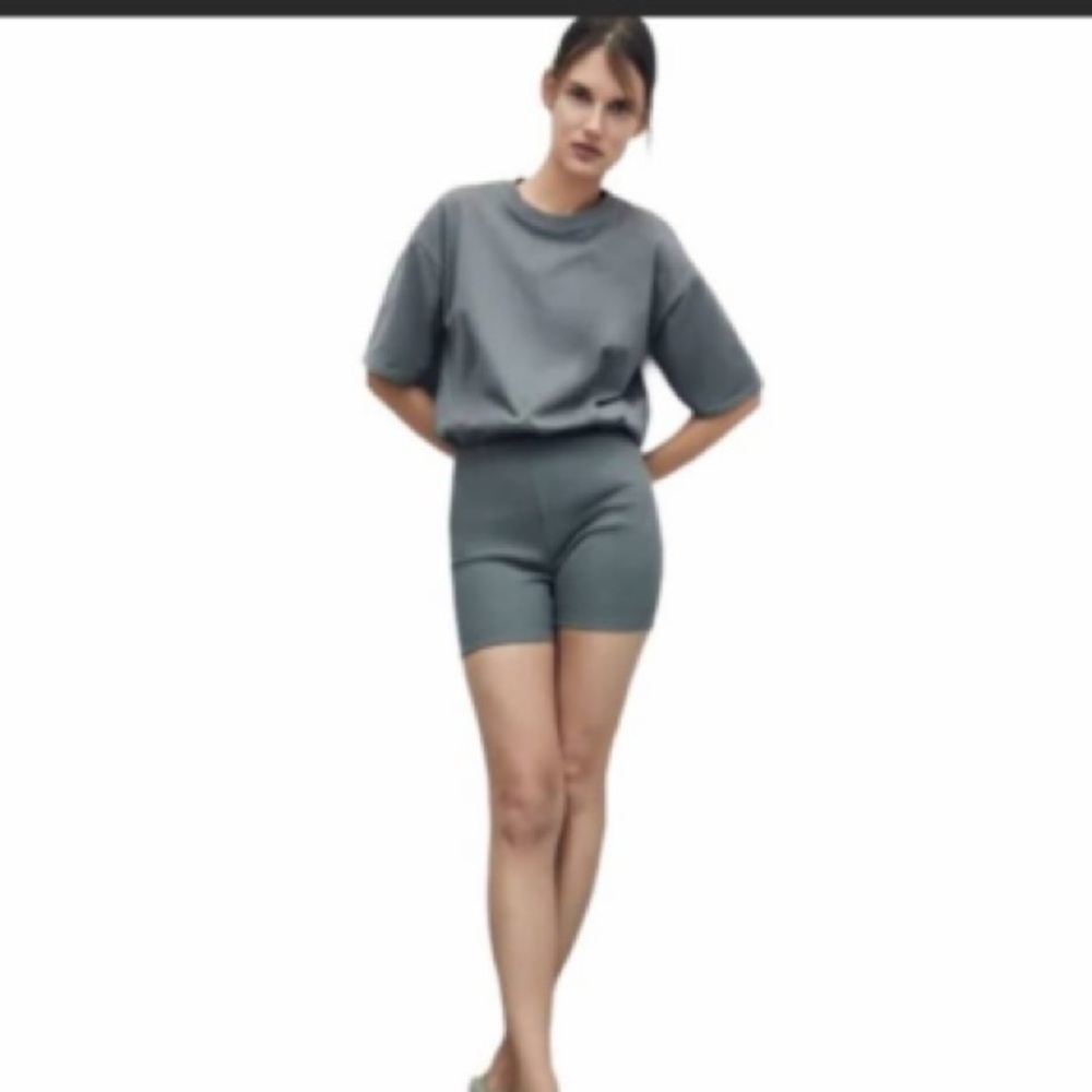 Zara Biker t-shirt biker Short Romper‎ -::;